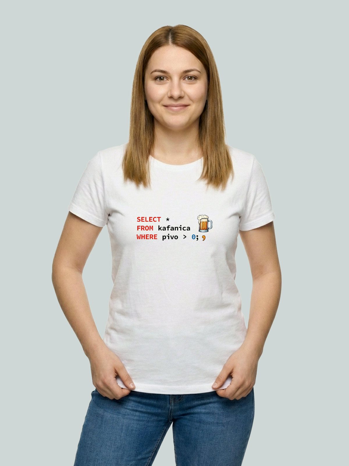 Duhovita SQL query grafika o pivu i kafani za developere.